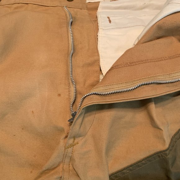 MENS - sz 36x29 VINTAGE 1950/1960s Field and Fireside brush canvas hunting pants - Picture 12 of 16